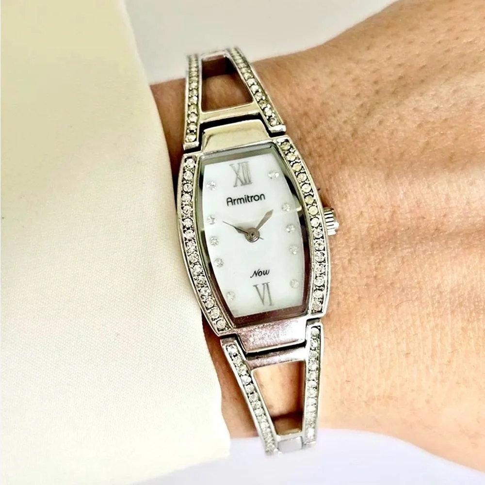 Vintage Armitron Swarovski Crystal Dress Watch